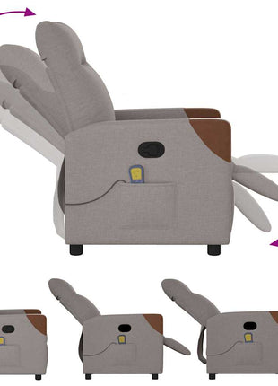 Massagestoel Verstelbaar Stof Taupe