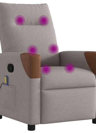 Massagestoel Verstelbaar Stof Taupe